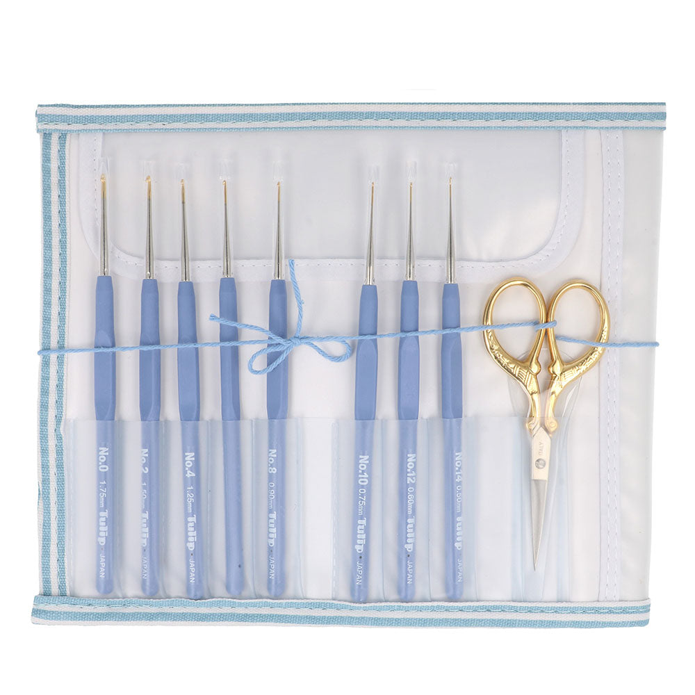 Tulip Etimo crochet hook set steel premium gold