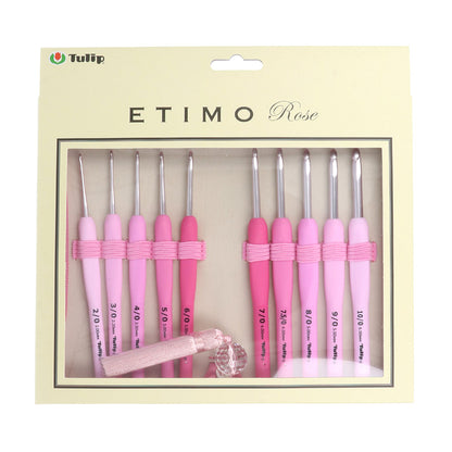 Tulip Etimo Rose crochet hook set softgrip.