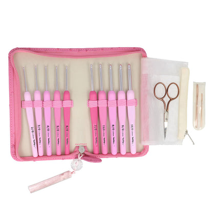 Tulip Etimo Rose crochet hook set softgrip.